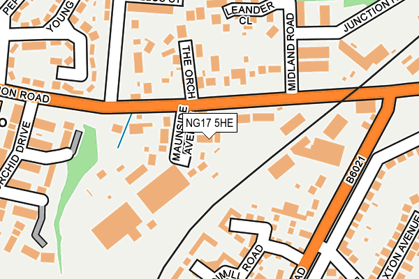 NG17 5HE map - OS OpenMap – Local (Ordnance Survey)