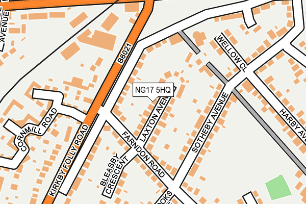 NG17 5HQ map - OS OpenMap – Local (Ordnance Survey)