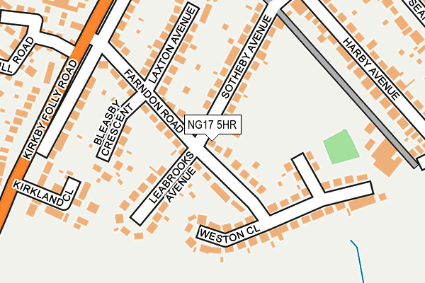 NG17 5HR map - OS OpenMap – Local (Ordnance Survey)