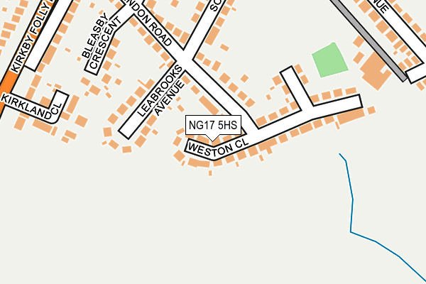 NG17 5HS map - OS OpenMap – Local (Ordnance Survey)