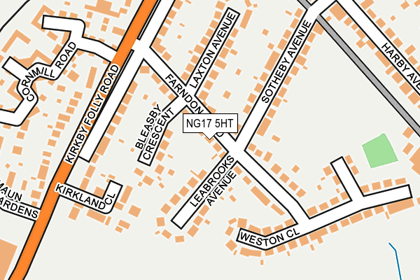 NG17 5HT map - OS OpenMap – Local (Ordnance Survey)