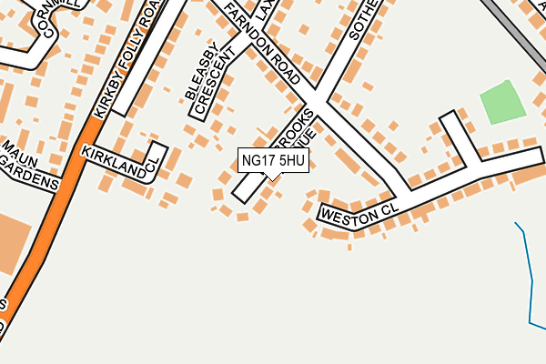 NG17 5HU map - OS OpenMap – Local (Ordnance Survey)