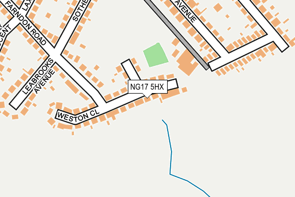NG17 5HX map - OS OpenMap – Local (Ordnance Survey)