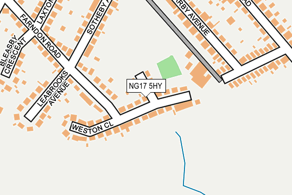 NG17 5HY map - OS OpenMap – Local (Ordnance Survey)