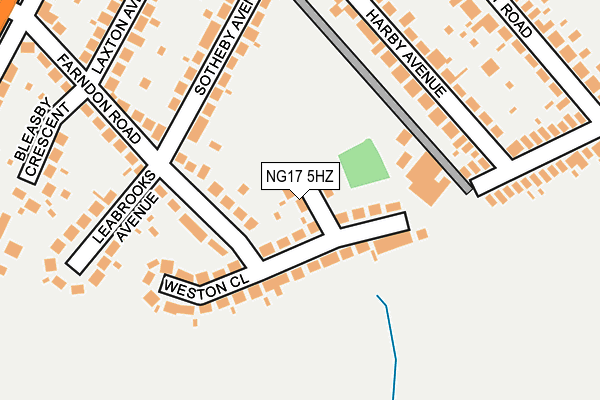 NG17 5HZ map - OS OpenMap – Local (Ordnance Survey)