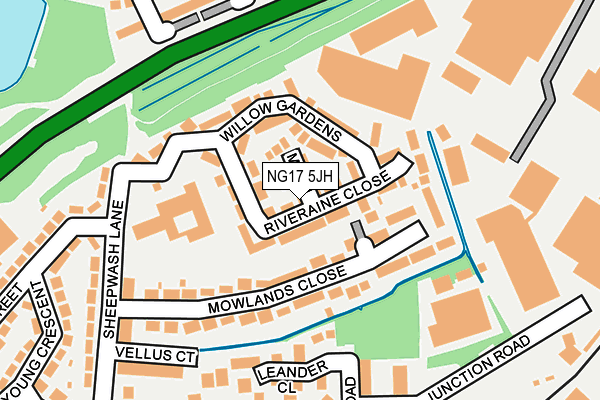 NG17 5JH map - OS OpenMap – Local (Ordnance Survey)