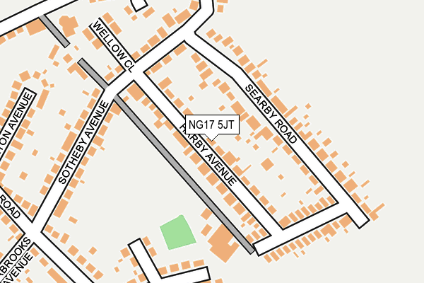 NG17 5JT map - OS OpenMap – Local (Ordnance Survey)