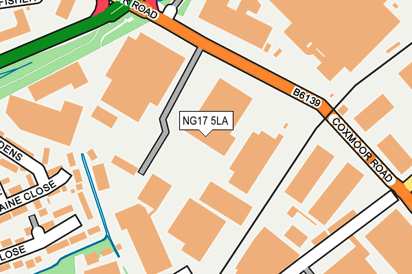 NG17 5LA map - OS OpenMap – Local (Ordnance Survey)