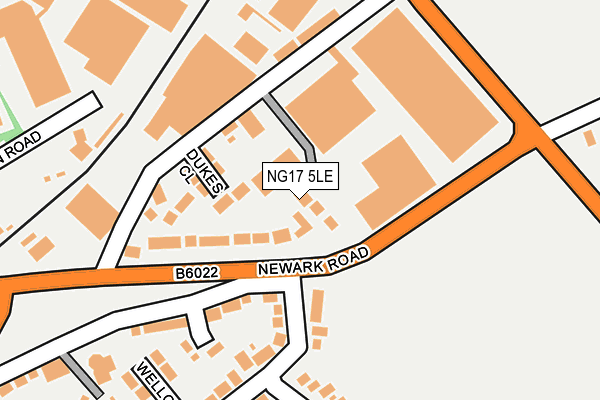 NG17 5LE map - OS OpenMap – Local (Ordnance Survey)