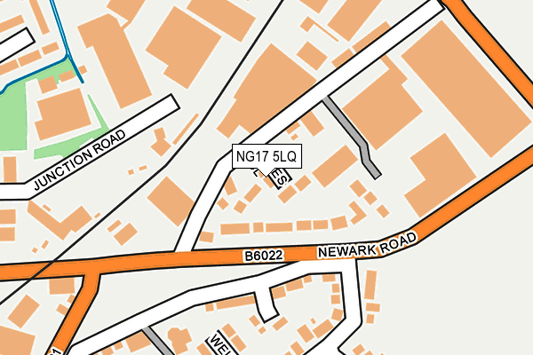 NG17 5LQ map - OS OpenMap – Local (Ordnance Survey)
