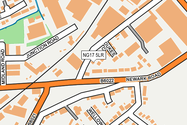 NG17 5LR map - OS OpenMap – Local (Ordnance Survey)