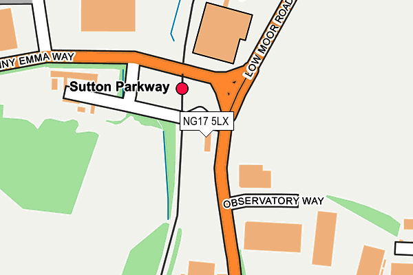 NG17 5LX map - OS OpenMap – Local (Ordnance Survey)