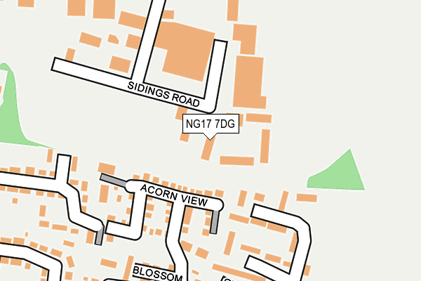 NG17 7DG map - OS OpenMap – Local (Ordnance Survey)