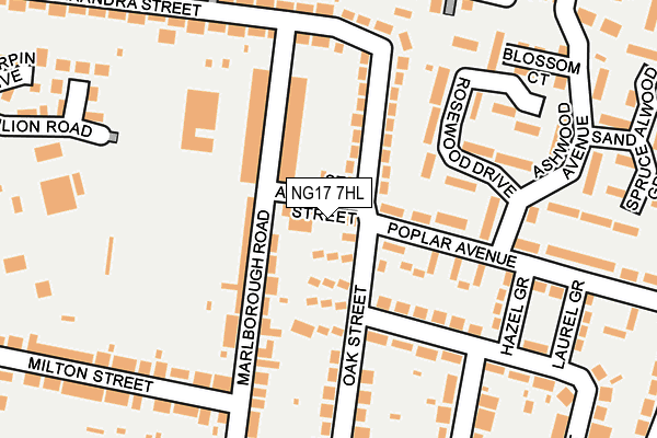 NG17 7HL map - OS OpenMap – Local (Ordnance Survey)