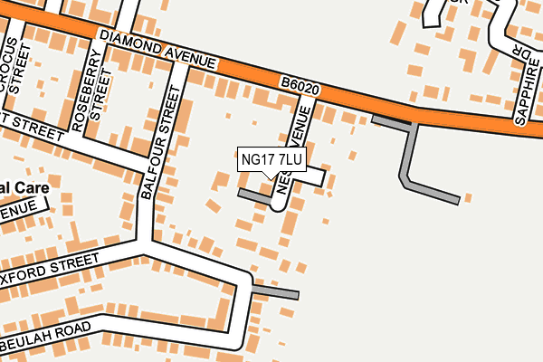 NG17 7LU map - OS OpenMap – Local (Ordnance Survey)
