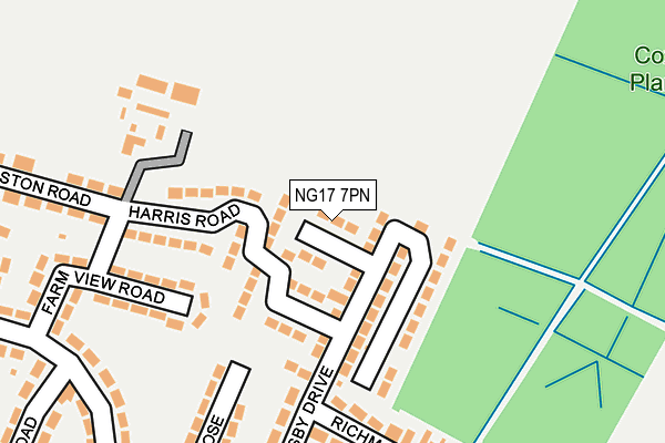 NG17 7PN map - OS OpenMap – Local (Ordnance Survey)