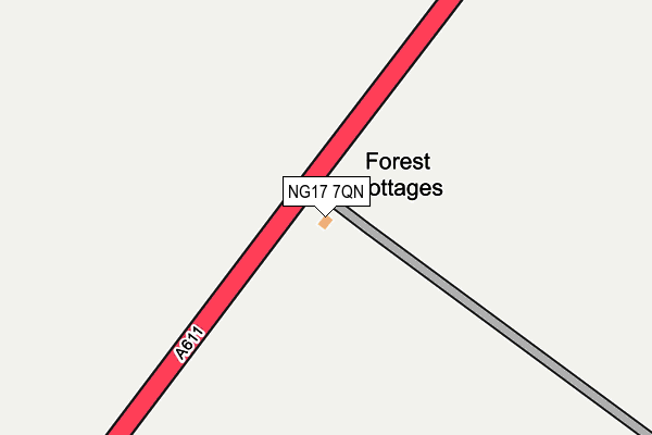 NG17 7QN map - OS OpenMap – Local (Ordnance Survey)