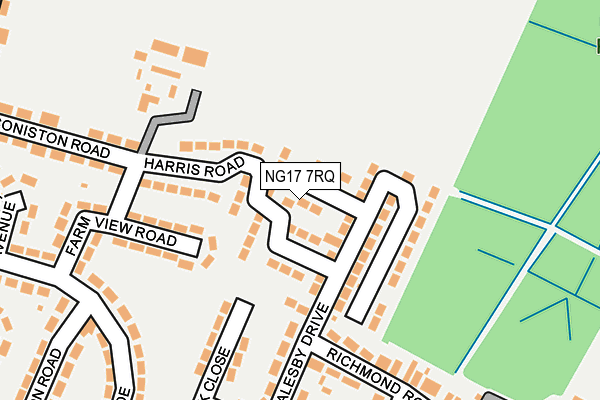 NG17 7RQ map - OS OpenMap – Local (Ordnance Survey)