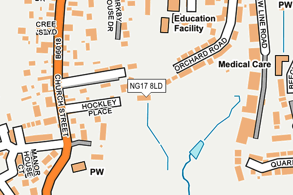 NG17 8LD map - OS OpenMap – Local (Ordnance Survey)