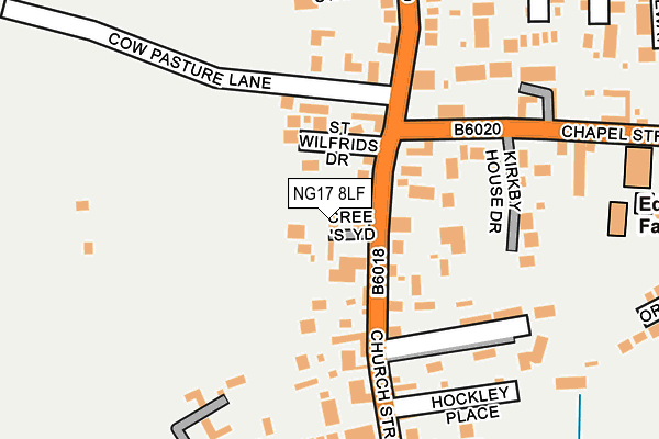 NG17 8LF map - OS OpenMap – Local (Ordnance Survey)
