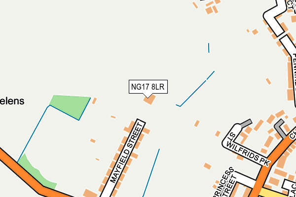 NG17 8LR map - OS OpenMap – Local (Ordnance Survey)