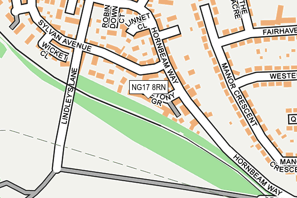 Map of ASHFIELD PROPERTY MAINTENANCE LIMITED at local scale