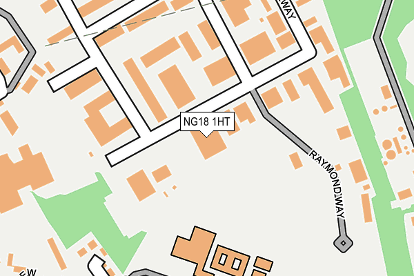 NG18 1HT map - OS OpenMap – Local (Ordnance Survey)