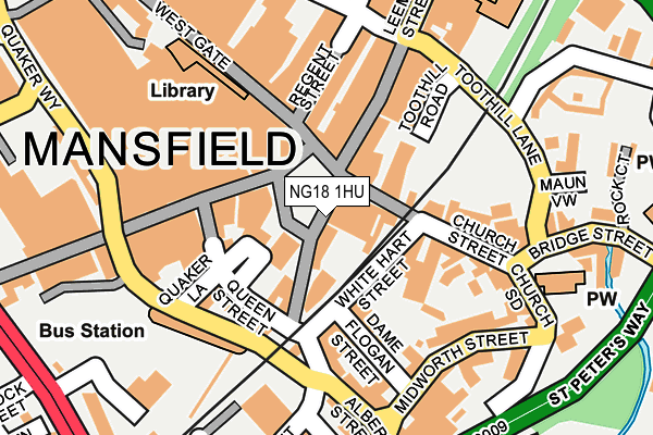 NG18 1HU map - OS OpenMap – Local (Ordnance Survey)