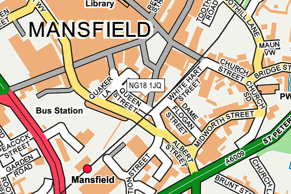 NG18 1JQ map - OS OpenMap – Local (Ordnance Survey)