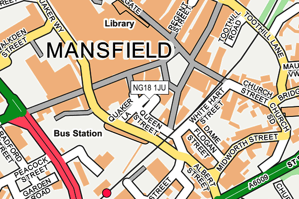 NG18 1JU map - OS OpenMap – Local (Ordnance Survey)