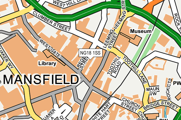 NG18 1SS map - OS OpenMap – Local (Ordnance Survey)