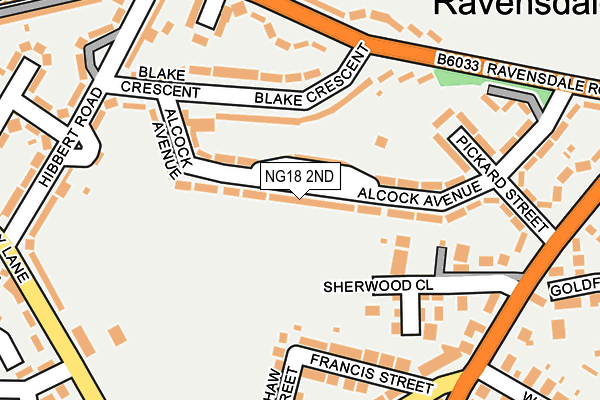 NG18 2ND map - OS OpenMap – Local (Ordnance Survey)