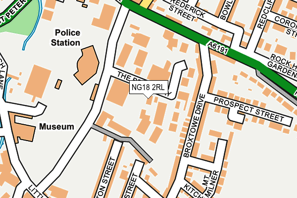 Map of ARBA REGENERATION (MANSFIELD) LIMITED at local scale