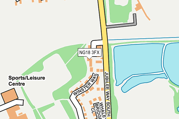 NG18 3FX map - OS OpenMap – Local (Ordnance Survey)