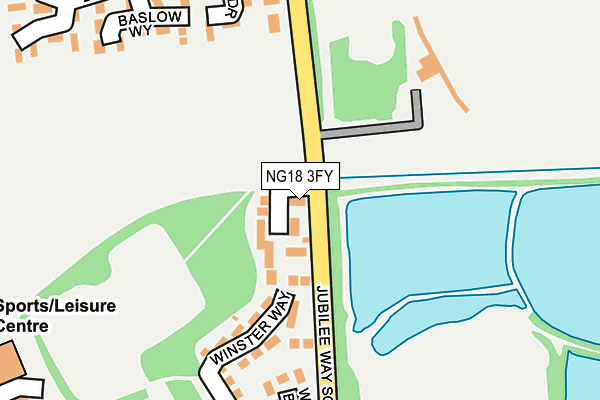 NG18 3FY map - OS OpenMap – Local (Ordnance Survey)