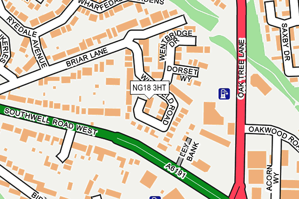 NG18 3HT map - OS OpenMap – Local (Ordnance Survey)