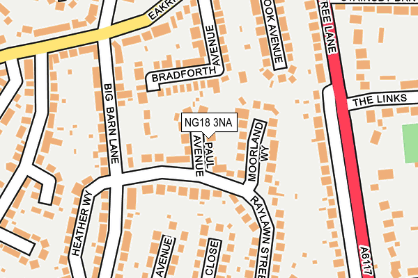 NG18 3NA map - OS OpenMap – Local (Ordnance Survey)