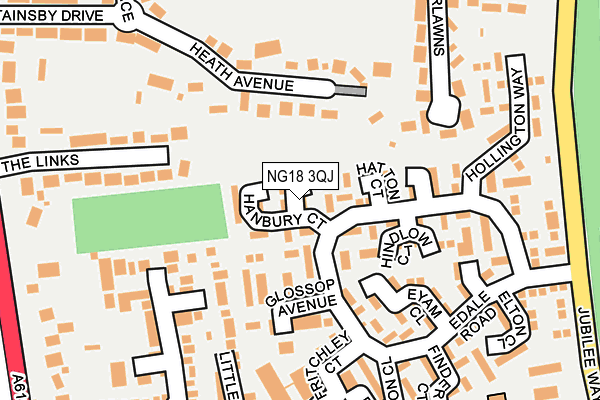 NG18 3QJ map - OS OpenMap – Local (Ordnance Survey)