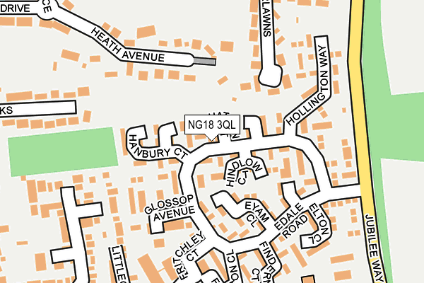 NG18 3QL map - OS OpenMap – Local (Ordnance Survey)