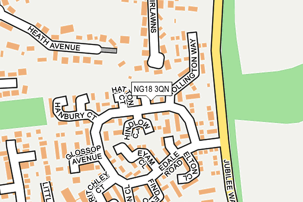 NG18 3QN map - OS OpenMap – Local (Ordnance Survey)