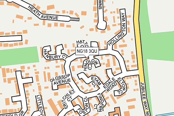 NG18 3QU map - OS OpenMap – Local (Ordnance Survey)