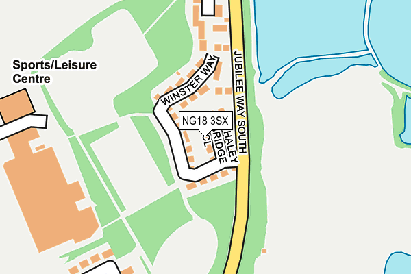 NG18 3SX map - OS OpenMap – Local (Ordnance Survey)