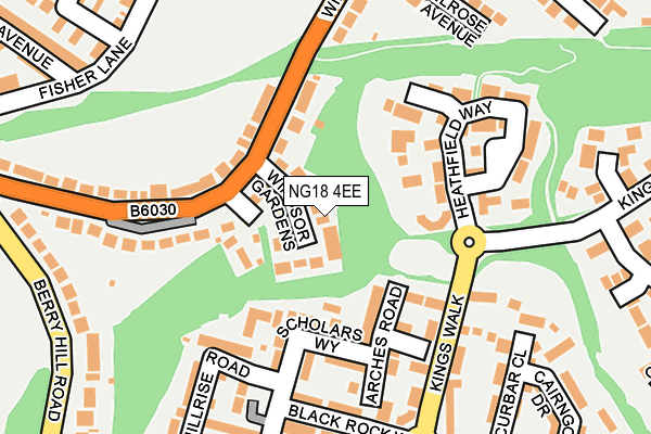 NG18 4EE map - OS OpenMap – Local (Ordnance Survey)