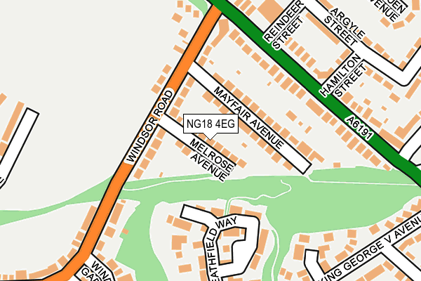 NG18 4EG map - OS OpenMap – Local (Ordnance Survey)