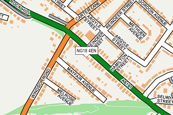 NG18 4EN map - OS OpenMap – Local (Ordnance Survey)