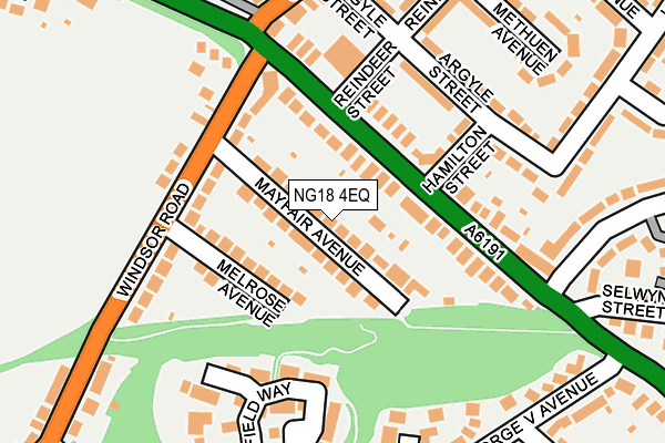 NG18 4EQ map - OS OpenMap – Local (Ordnance Survey)