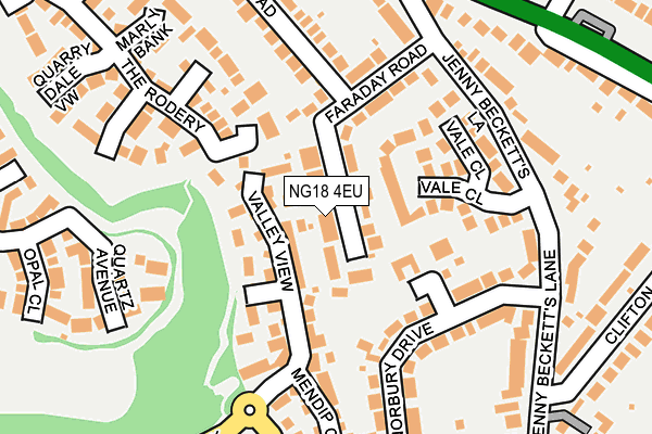 NG18 4EU map - OS OpenMap – Local (Ordnance Survey)