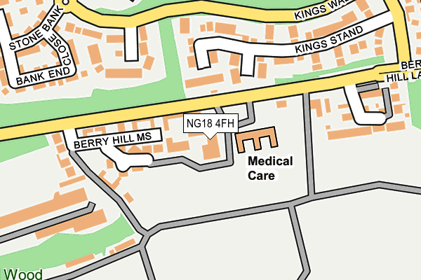 NG18 4FH map - OS OpenMap – Local (Ordnance Survey)