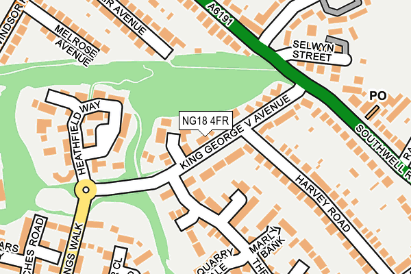NG18 4FR map - OS OpenMap – Local (Ordnance Survey)