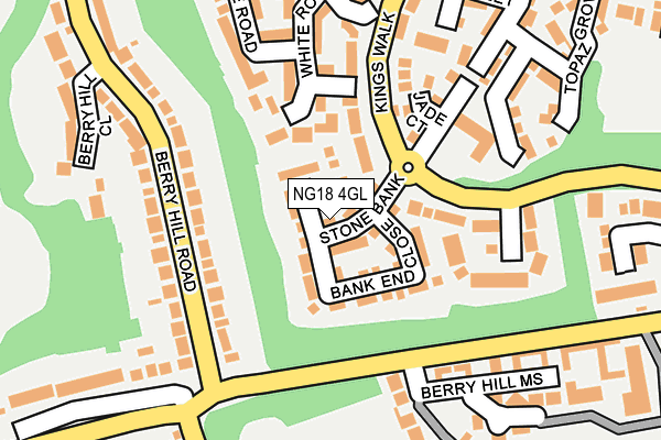 NG18 4GL map - OS OpenMap – Local (Ordnance Survey)